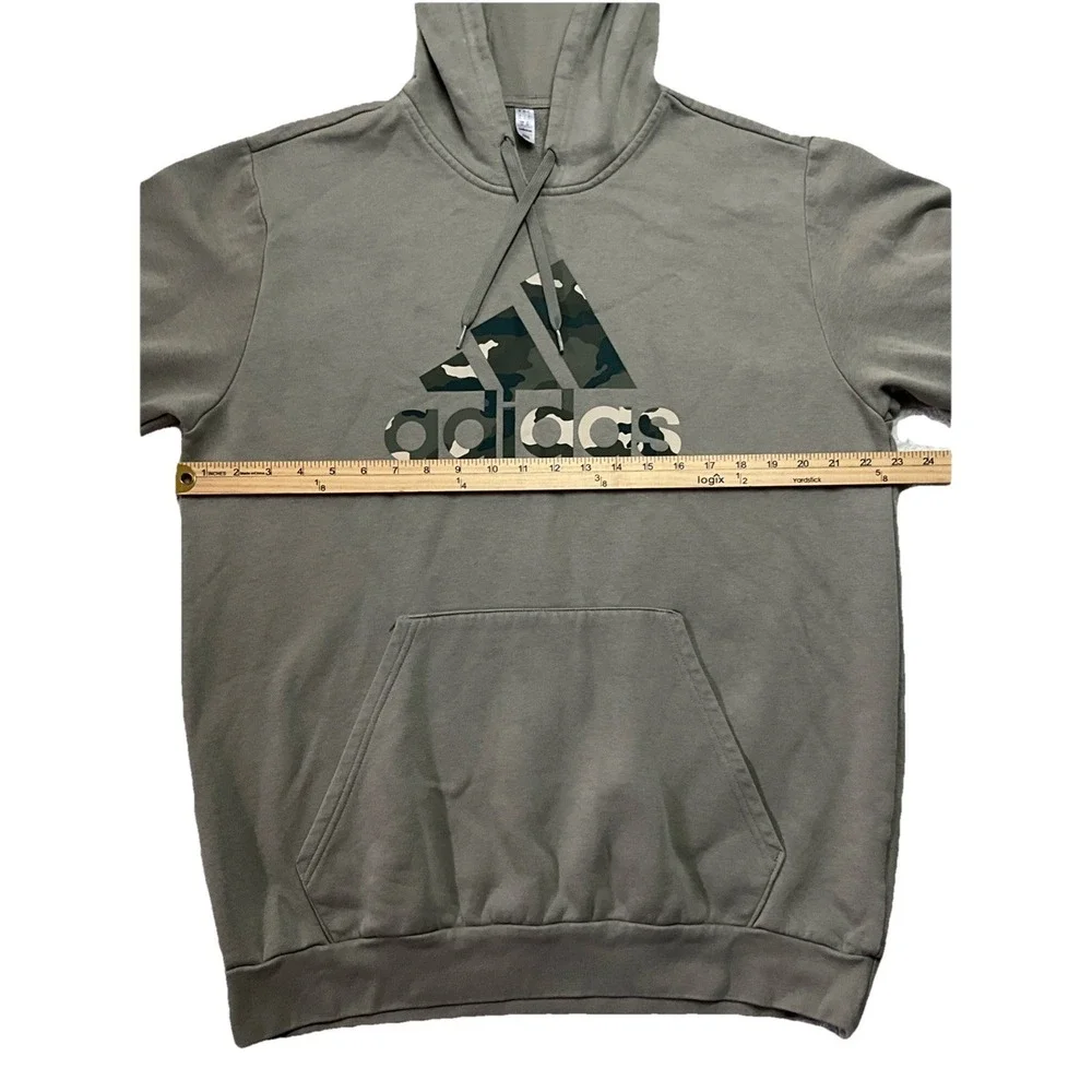 Adidas Mens Light Green Long Sleeve Pullover Hoodie Size L